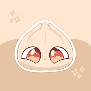 Happy Bao Sticker | Kawaii Food Sticker for Laptop, Journal, Water Bottle