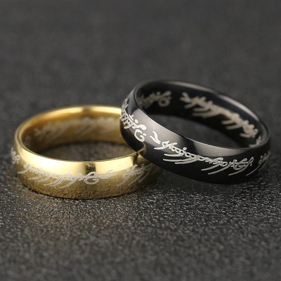 One Ring Lord of the Rings Wedding Ring One Ring Wedding Band 