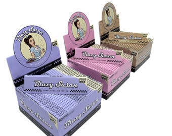 Blazy Susan King Size Slim Papers and Pink Filter Tips Various Options