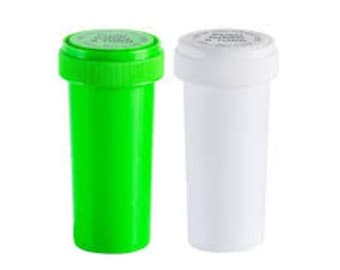 Push N Turn 30 Dram Reversible Cap Containers Various Colours
