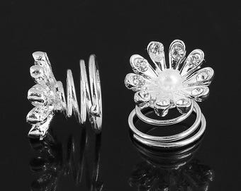 MontCherry brand high quality elegant swirl/twist(Set B) crystal diamante wedding bridal prom 10 hair pins various colours by Trendz