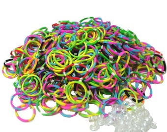 600 Pieces Latex Free Loom Bands with 25 Clips and 1 Hook Various Colours