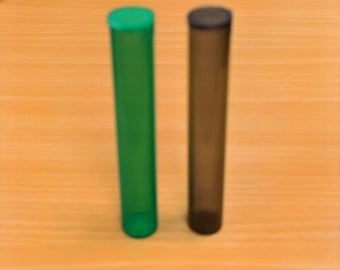 Cone tubes holder 116mm hinged Lid transparent containers various colours