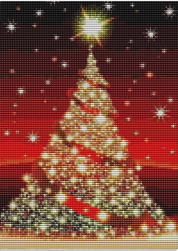 Christmas Tree (Completed) diamond dot painting.