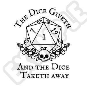 Der Würfel Givet PNG für Sublimation; geek Handwerk, D & D Design, Sofort-Download PNG, W20