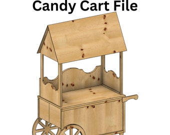 Archivo CNC Laser Candy Cart (plegable) - Descarga digital (Esto es sólo un archivo PDF y SVG)