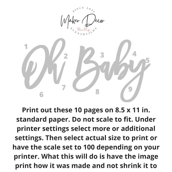 Oh Baby Sign - Etsy