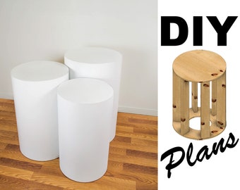 Plinths PLANS with Measurements - DIGITAL DOWNLOAD (These are 0nly plans on how to build yourself)