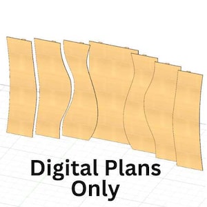 PLANNEN voor meerdere golvende muurachtergronden: DIGITALE DOWNLOAD (dit zijn enige digitale plannen om zelf te bouwen)