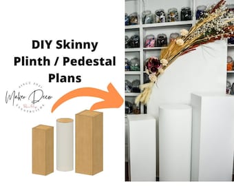 Skinny Plinth/ Square Pedestal PLANS with Measurements - DIGITAL DOWNLOAD (These are 0nly plans on how to build yourself)