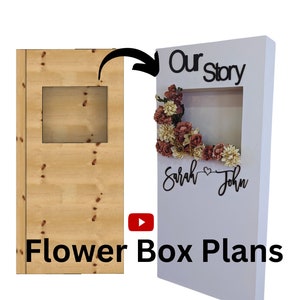 PLANY Tła Flower Box Kierunki z pomiarami - POBIERANIE CYFROWE (Są to tylko plany dotyczące samodzielnego zbudowania)