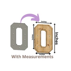Marquee Letter (O) Full Measurement Plans 3ft Tall