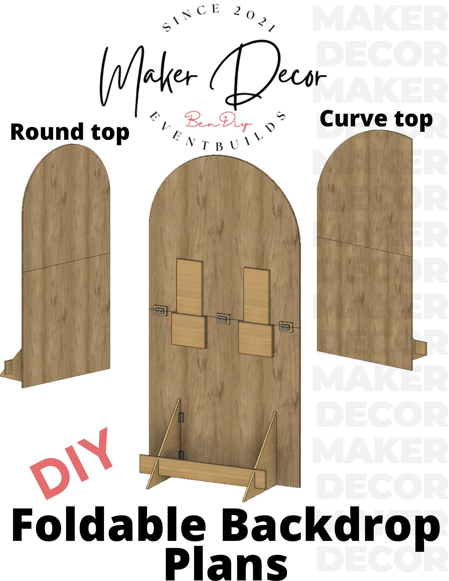 Foldable Backdrop PLANS With Measurements DIGITAL DOWNLOAD