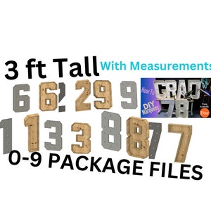 Marquee Package #0-9 Full Measurement Plans 3ft Tall Directions Digital Download