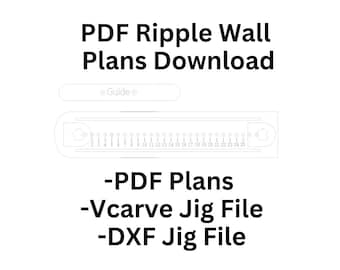 Ripple Wall Pläne NUR - JIG erforderlich - DIGITALER Download (Dies sind nur Pläne, wie Sie sich selbst bauen können - Jig ist nicht enthalten)