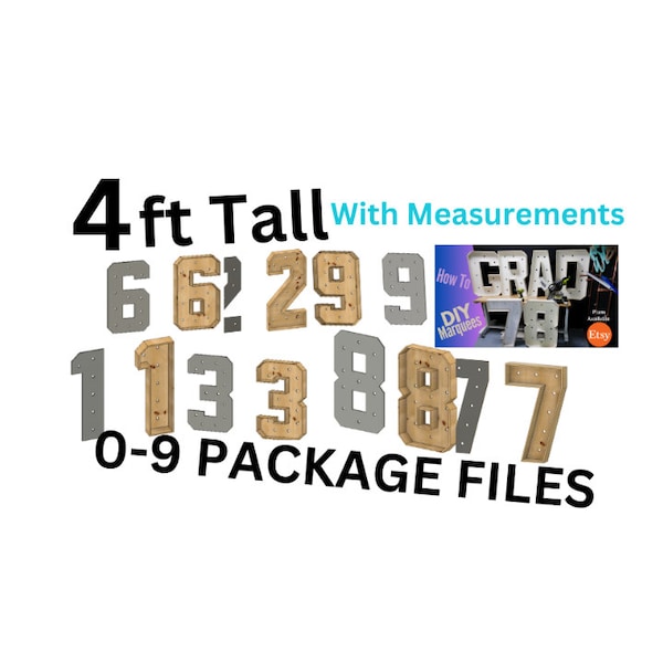 Marquee Numbers - Etsy