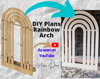 Rainbow Arch Backdrop PLANS with Measurements- DIGITAL DOWNLOAD (These are only plans on how to build yourself)