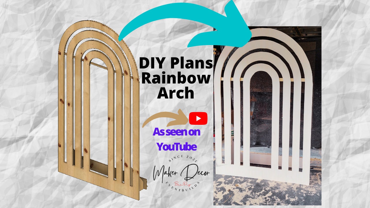 Rainbow Arch Backdrop PLANS With Measurements DIGITAL - Etsy