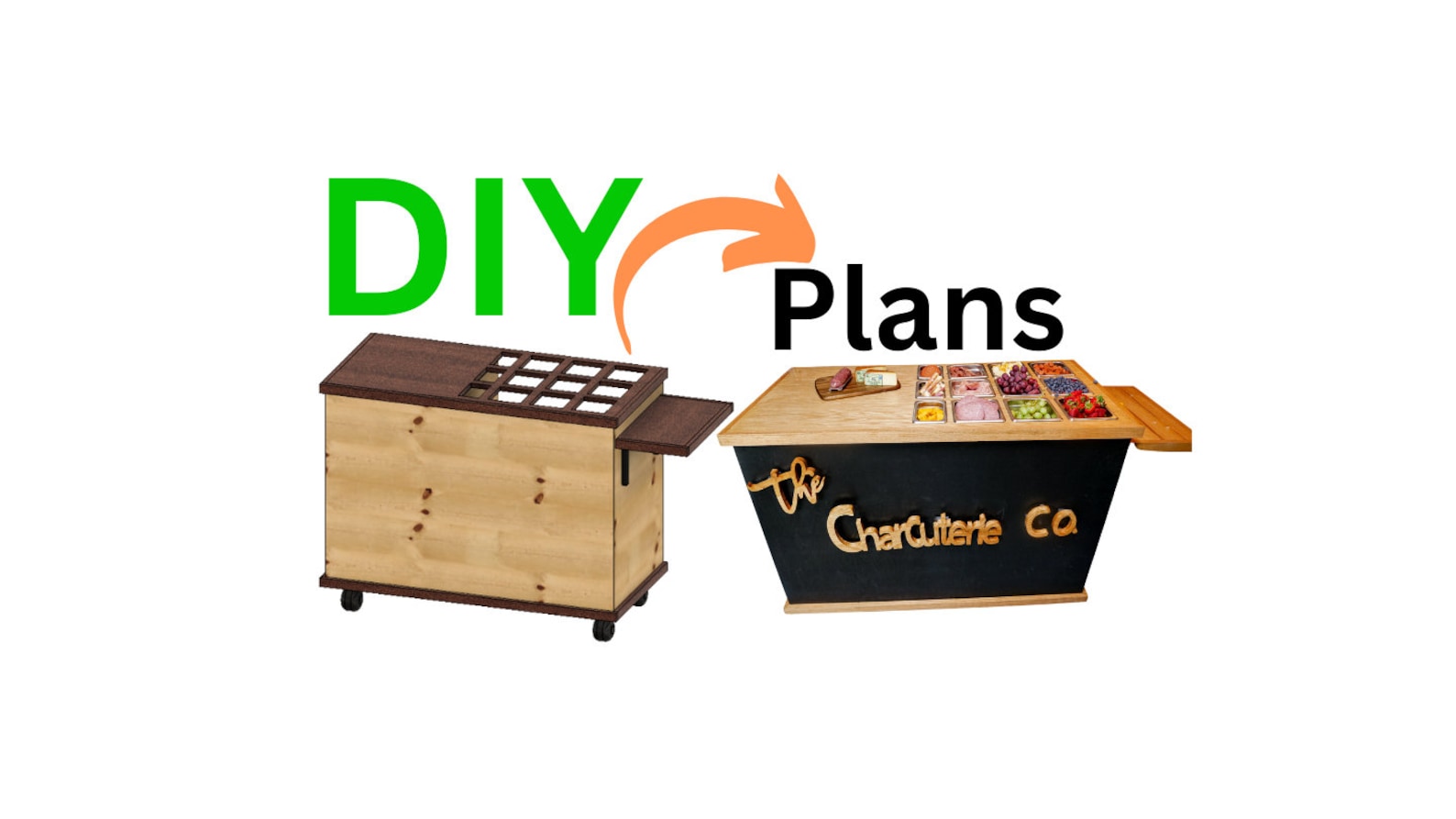 Charcuterie Cart /coffee Cart Style foldable PLANS With Measurements ...
