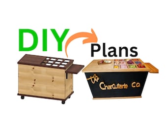 Planos de carrito de charcutería/café (plegable) con medidas - DESCARGA DIGITAL (Son solo planos de cómo construirlo usted mismo)