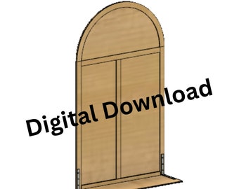 Round Top Backdrop PLANS with Measurements- DIGITAL DOWNLOAD (These are only plans on how to build yourself)