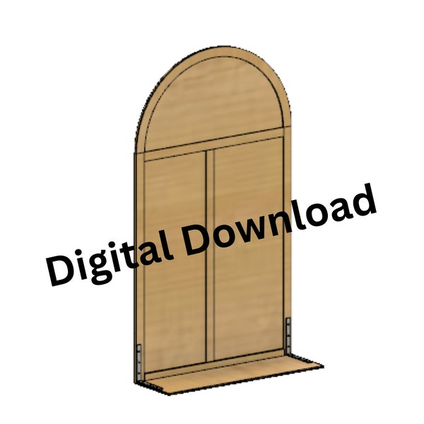 Round Top Backdrop PLANS with Measurements- DIGITAL DOWNLOAD (These are only plans on how to build yourself)