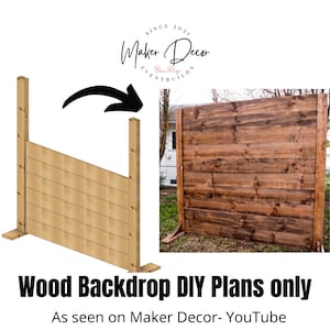 Wood Backdrop PLANS with Measurements- DIGITAL DOWNLOAD (These are only plans on how to build yourself)