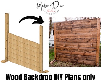 Wood Backdrop PLANS with Measurements- DIGITAL DOWNLOAD (These are only plans on how to build yourself)