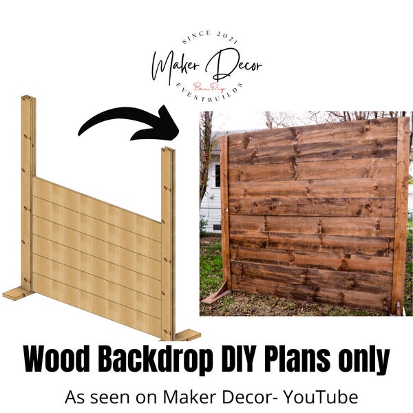 Wood Backdrop PLANS with Measurements- DIGITAL DOWNLOAD (These are only plans on how to build yourself)