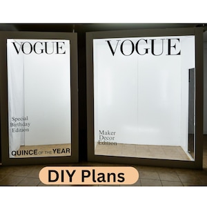 Magazine Photo Booth Backdrop PLANS with Measurements- DIGITAL DOWNLOAD (These are only plans on how to build yourself)