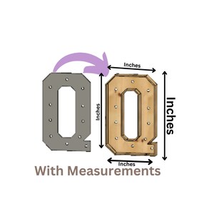 Marquee Letter (Q) Full Measurement Plans 3ft Tall