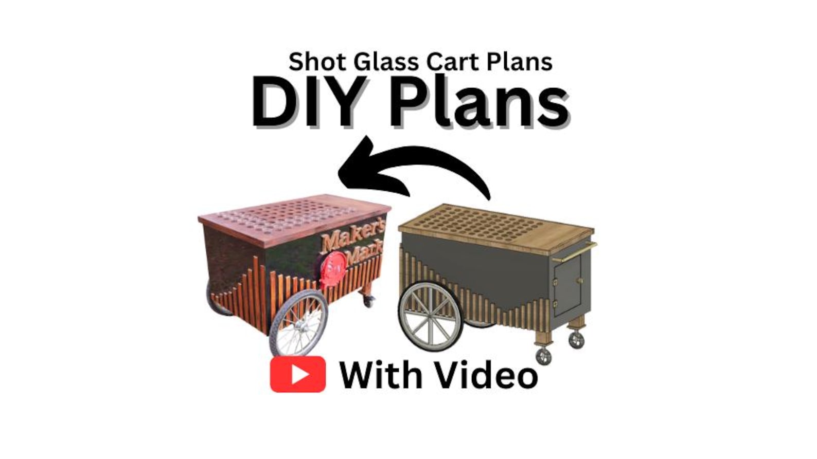 Shot Glass Cart (foldable) PLANS With Measurements - DIGITAL DOWNLOAD ...
