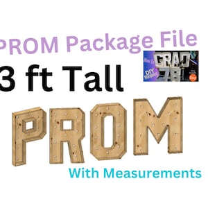 Marquee Package (PROM) Full Measurement Plans 3ft Tall Directions Digital Download