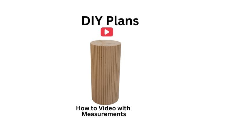Ripple Plinth Pedestal Decor Table- DIGITAL DOWNLOAD Directions (These are only Video Plans on how to build yourself)