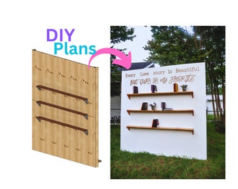 PLANOS de fondo de pared plano de 8 pies x 8 pies con medidas - DESCARGA DIGITAL (Estos son solo planos sobre cómo construirlo usted mismo)