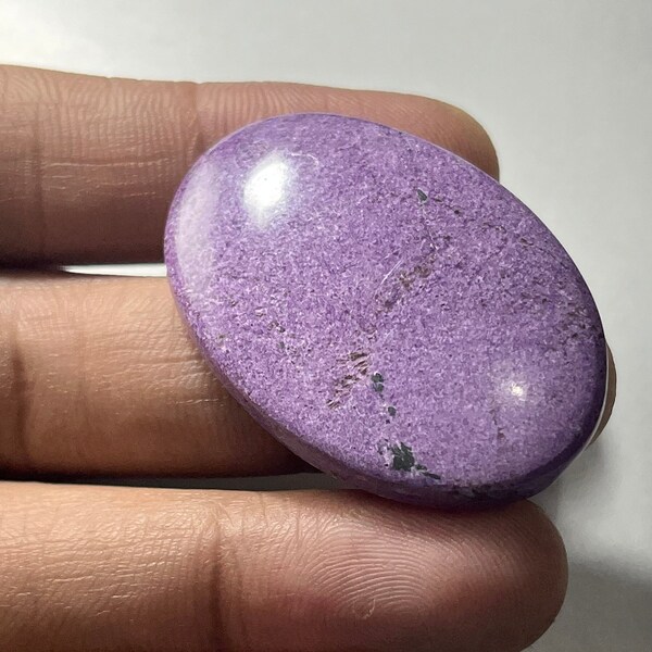 Stitchtite- Purple Stitchtite -Natural Stichtite Cabochon, Loose Gemstone, 40X27X6 MM Purple Stichtite For Jewelry Making Stone