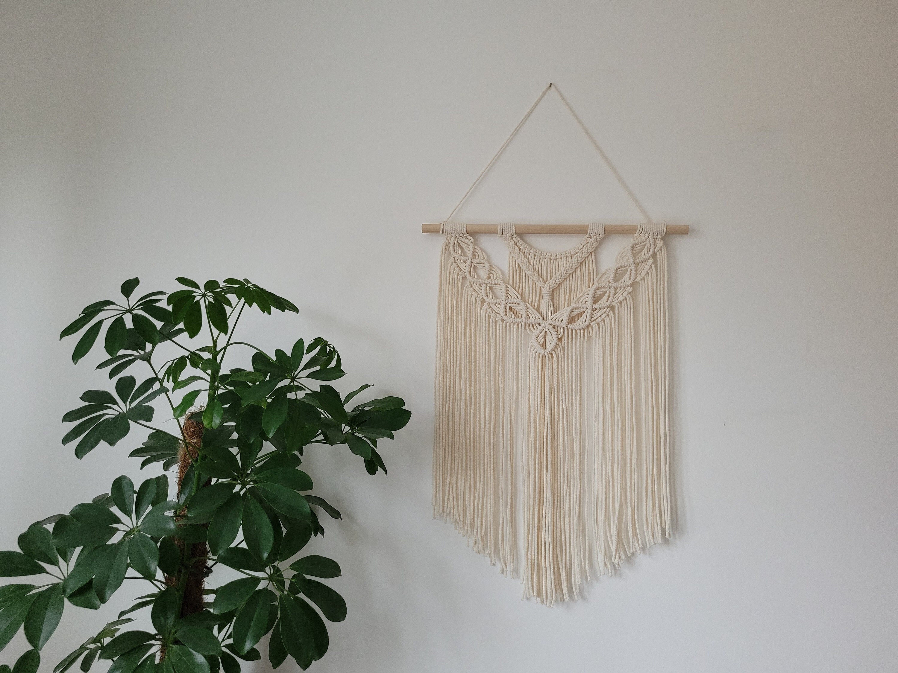 Tenture Murale en Macramé - Décoration Suspension Tissage Mural Déco Bohème