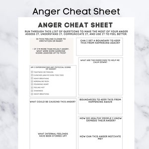 Anger Journal|Mental Health|Printable Journal|Anger Management|Coping Skills|Self Care|Therapy Journal