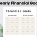 Financial Goals, Printable Financial Planner, Expense Tracker, Budget ...