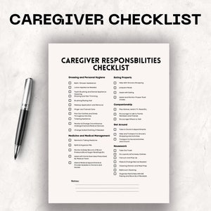 Home Gesundheitswesen Checkliste für Pflegekräfte druckbare Pflegetagebuch Pflege für ältere Menschen Pflegeplaner für Senioren