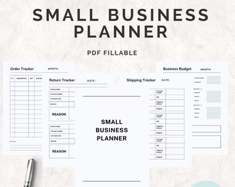Minimalist Small Business Planner|Printable Planner|Business Tracker|Business Plan|Business Template