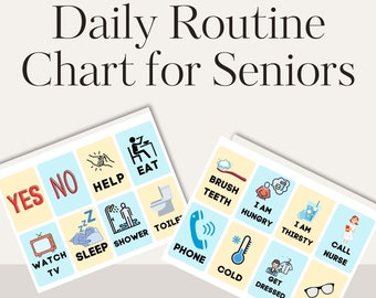 Dementia Care Chart, Printable Flash Cards,Visual Cards,Memory Care,Elderly Care Activity,Senior Care
