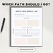 Printable Minimalist Journal,which Path Should I Take,printable Planner ...