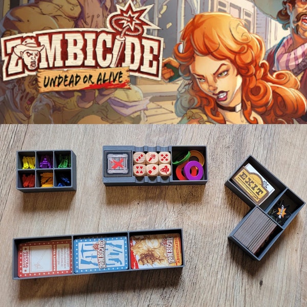 Storage insert organizer for the game zombicide undead or alive