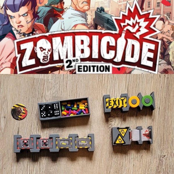 Aufbewahrungseinsatz-Organizer für das Spiel Zombicide 2. Edition