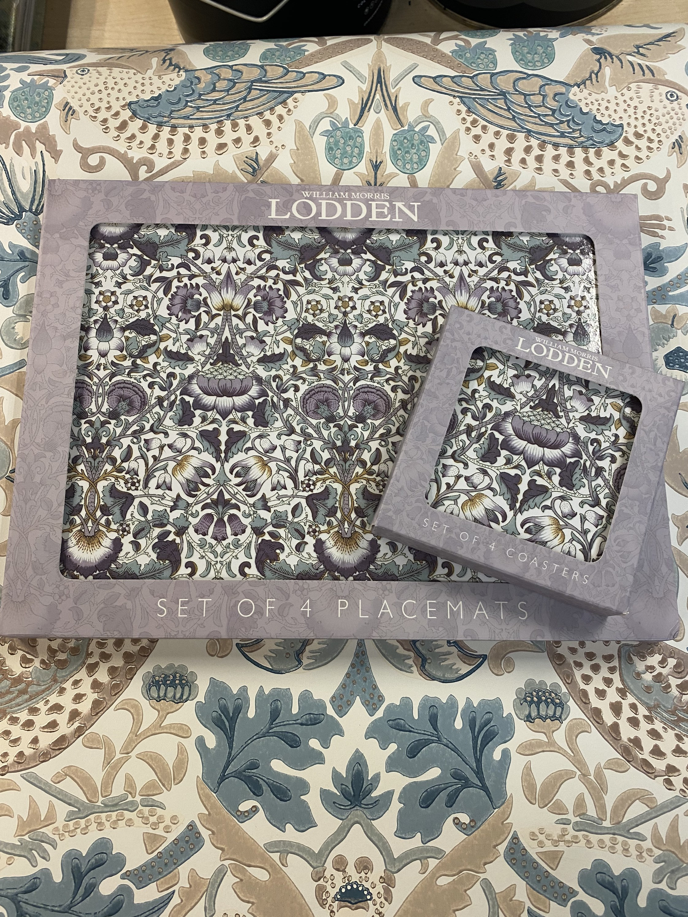 William Morris Placemat and Coaster Set 4 Placemats & 4 Etsy UK