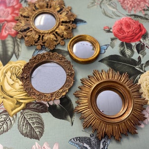 Best Seller! Funky Gold Ornate Framed Antique Style Sunburst Wall Mirror | 100% on trend | Home Decor Interior Lovers | MK96 | 18cm x 18cm