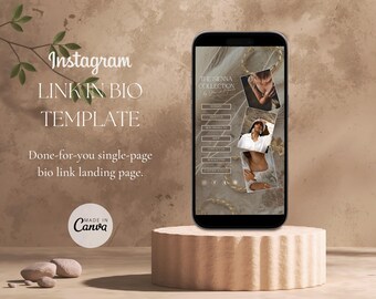 Instagram Link in Bio Template for Small Businesses, Canva Landing Page (Digital Download)