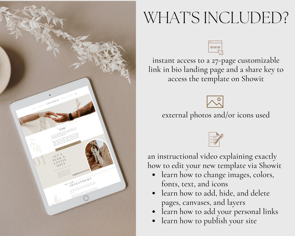 Showit Website Template Showit Template for Photographers - Etsy