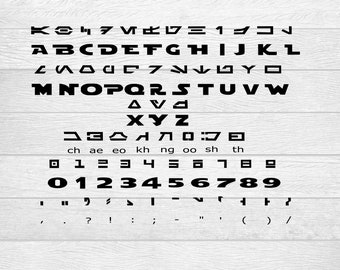 Aurebesh & Star Wars Font SVG Bundle / Cut File / Cricut / Inkscape / Design Space